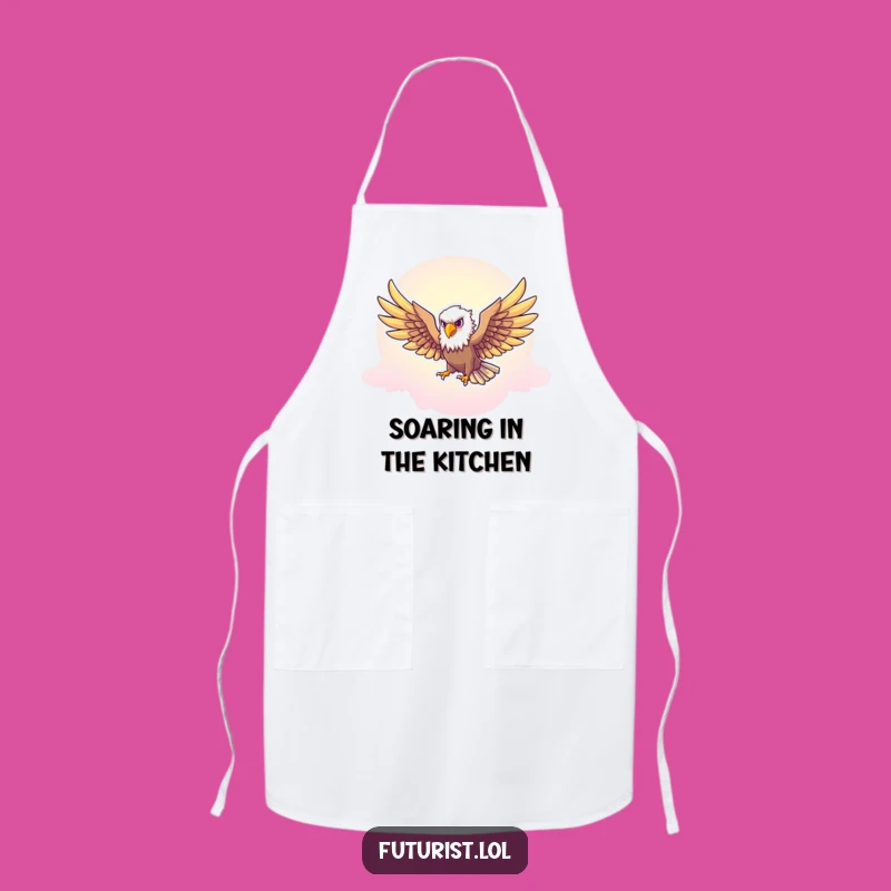 Funny Eagle Freedom Apron: Cook with Majestic Style and Vision