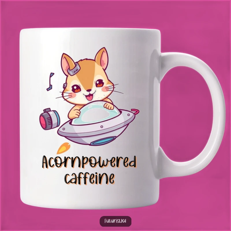 Funny Squirrel UFO Mug: Hilarious Sci-Fi Gift for Nutty Pilots