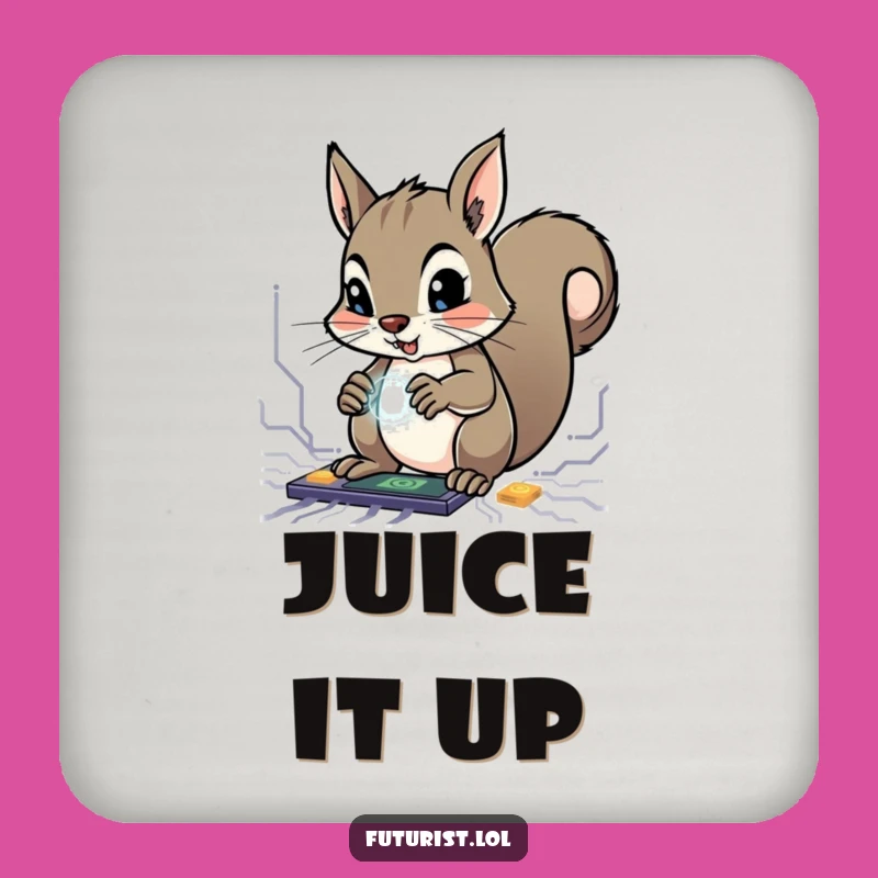 Funny Squirrel Genius Coaster: Protect Surfaces from Brain Farts