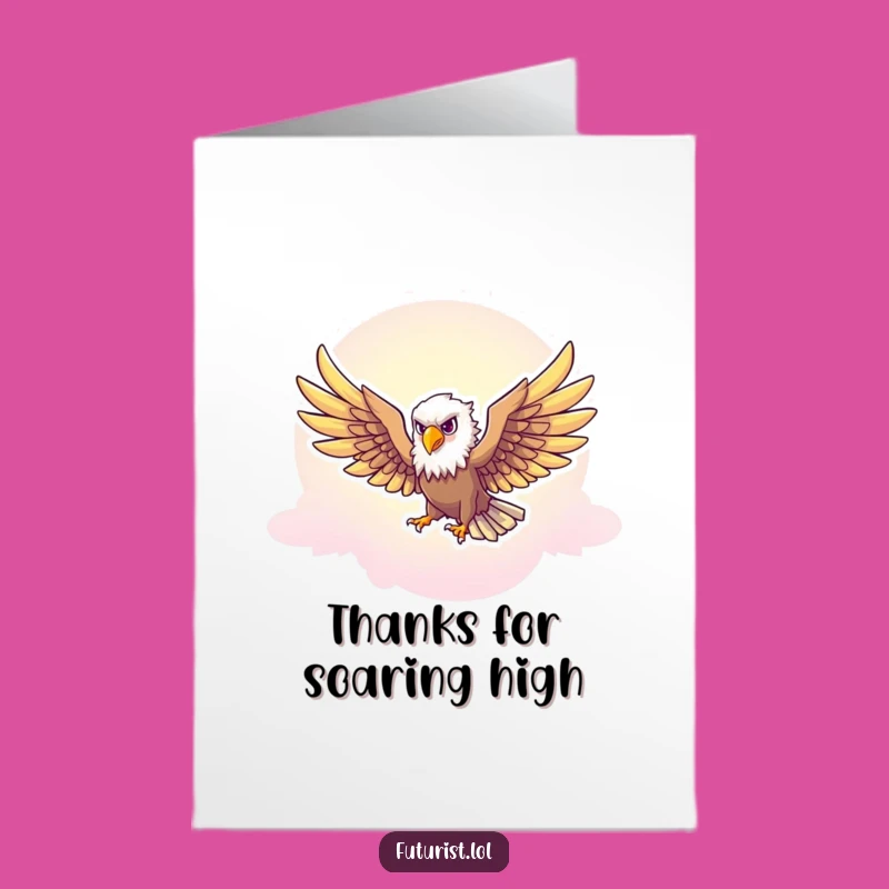 Free Printable Thank You Card: Eagle's Skyward Flight Downloadable Gratitude