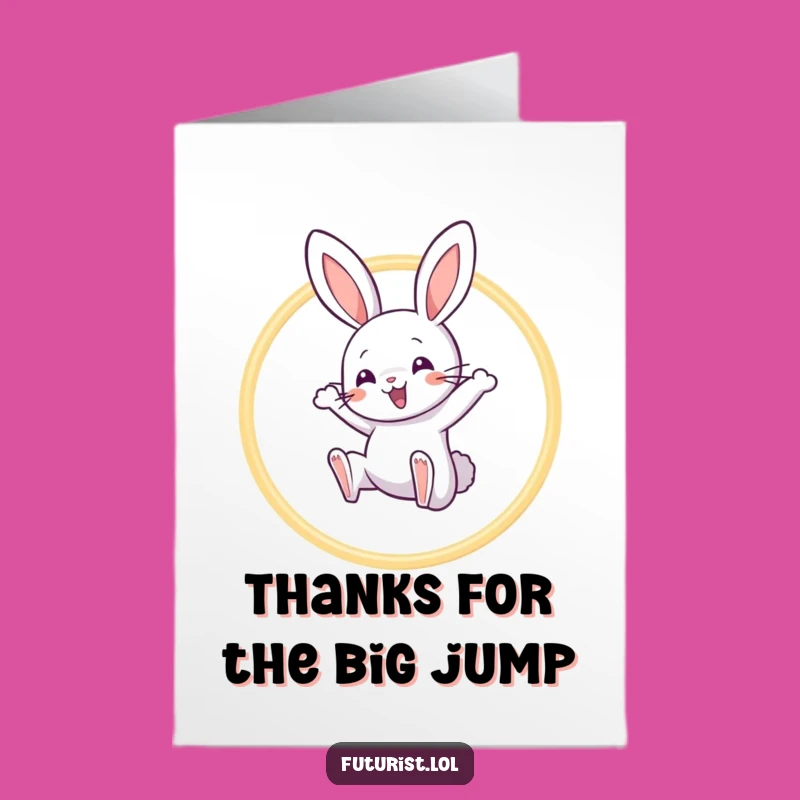 Free Printable Thank You Card: Rabbit's Light Leap Downloadable for Gratitude