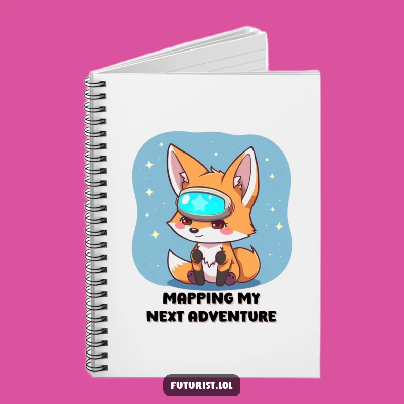 Funny Fox Sci-Fi Notebook: Jot Down Your Cosmic Discoveries
