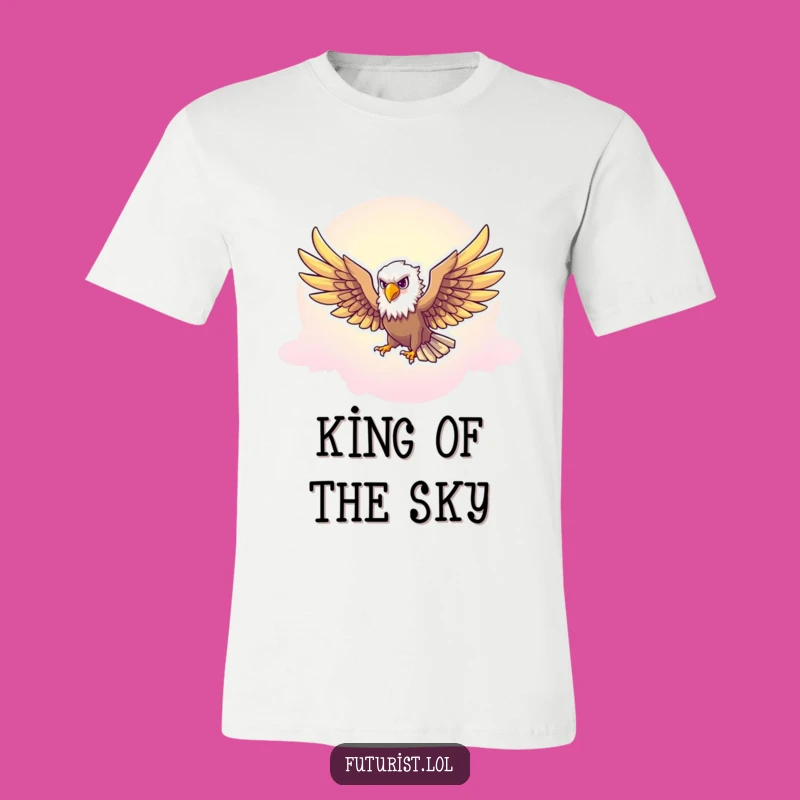 Funny Eagle Freedom T-Shirt: Majestic Soaring Through Neon Skies